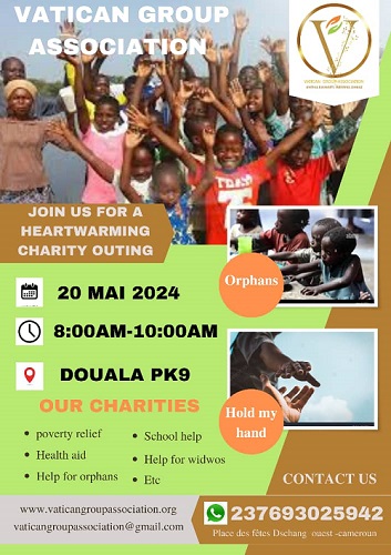 Vatican Group Association Charity outing in Douala, PK9 on 20-05-2024